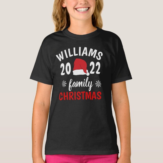 Custom Family Christmas 2022 T - Shirt (Vorderseite)
