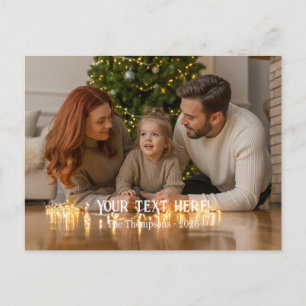 Custom Family Christmas Foto Feiertagspostkarte