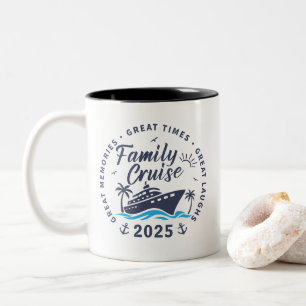 Custom Family Cruise Group Matching Kreuzfahrt Zweifarbige Tasse