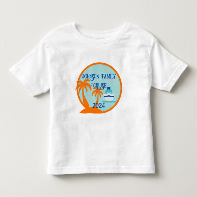 Custom Family Cruise Kleinkind T-shirt (Vorderseite)