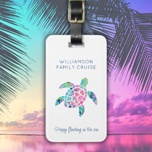Custom Family Cruise Vacation Niedlich Sea Turtle Gepäckanhänger