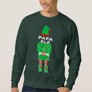 Custom Family Elf Papa Vater Weihnachten Sweatshirt