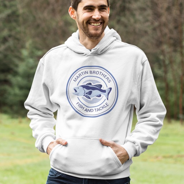 Custom Family Fangreise Blue Lake Fisherman Hoodie (Von Creator hochgeladen)