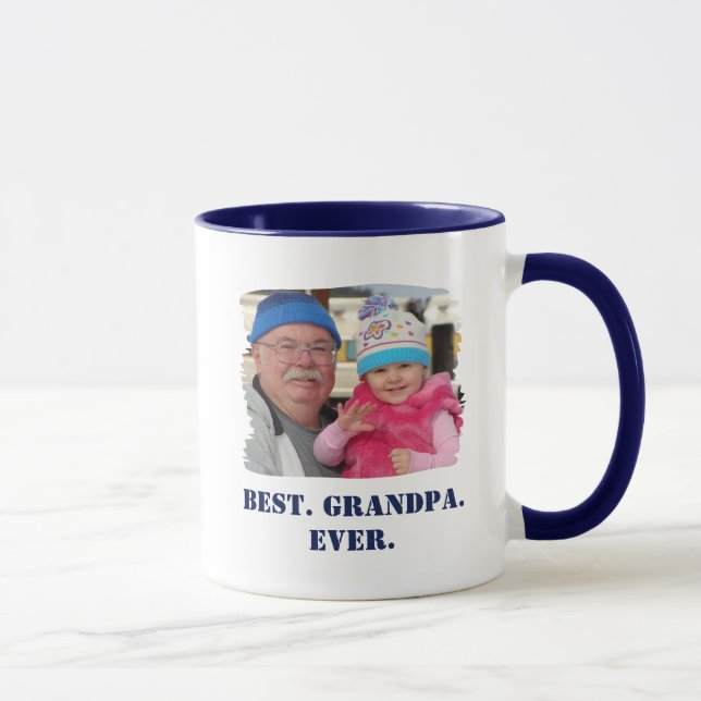 Custom Family Foto Abuelo Nonno Bestes Opa je Tasse (Rechts)