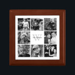 Custom Family Foto Collage Geschenkbox<br><div class="desc">Elegante und moderne Collage aus Foto.</div>