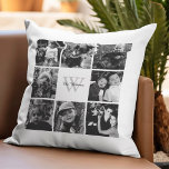 Custom Family Foto Collage Kissen<br><div class="desc">Foto-Collage</div>