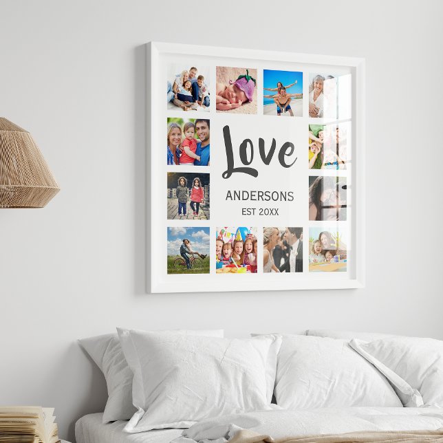 Custom Family Foto Collage Personalized White (Von Creator hochgeladen)