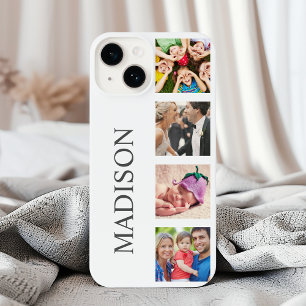 Custom Family Foto Collage Personalized White iPhone 16 Plus Hülle
