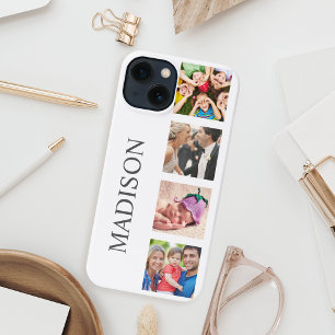 Custom Family Foto Collage Personalized White iPhone 13 Hülle
