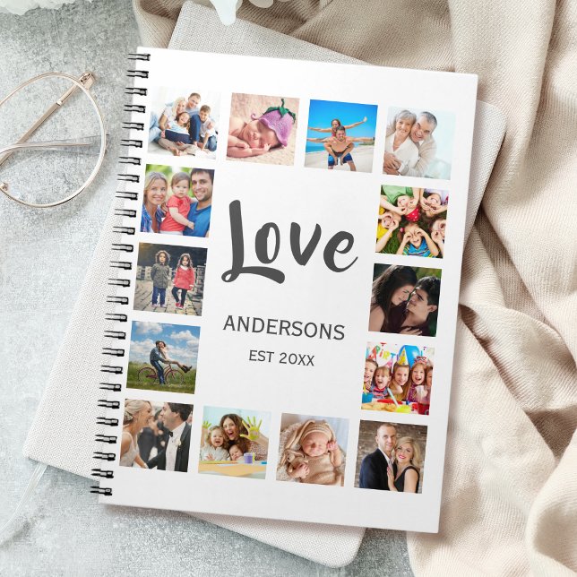 Custom Family Foto Collage Personalized White Notizblock (Von Creator hochgeladen)