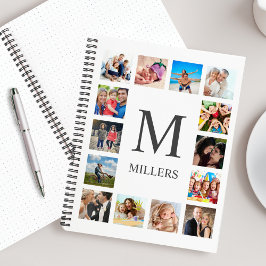 Custom Family Foto Collage Personalized White Notizbuch