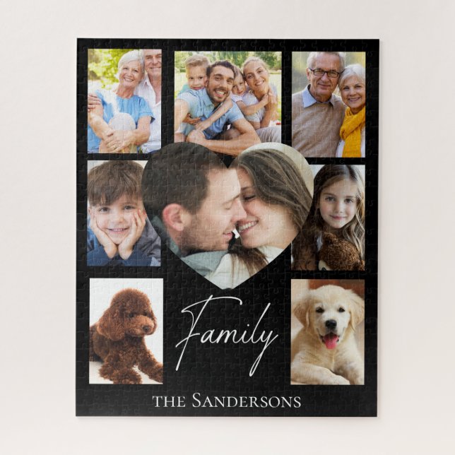 Custom Family Foto Collage Puzzle (Vertikal)