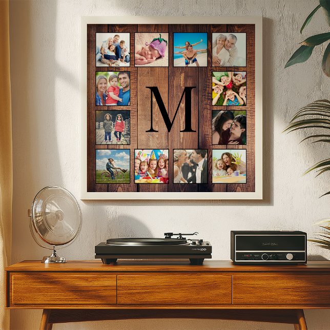 Custom Family Foto Collage reclased Wood Poster (Von Creator hochgeladen)