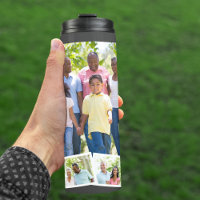 Custom Family Foto Collage w Zigzag Foto Strip