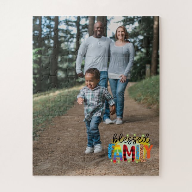Custom Family Foto Jigsaw Puzzle (Vertikal)