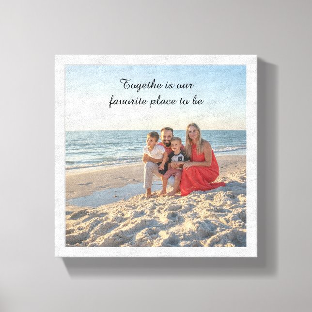 Custom Family Foto Leinwand - Urlaub Motivierend (Vorderseite)