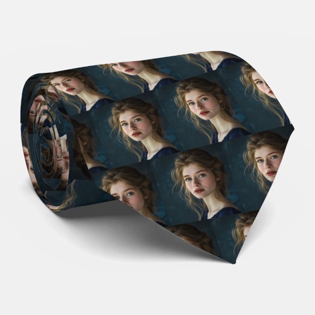 Custom Family Foto Personalisiert Neck Tie Krawatte (Gerollt)