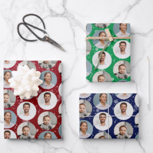 Custom Family Foto Weihnachten Geschenkpapier Set