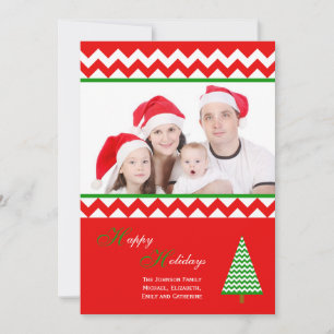 Custom Family Foto Weihnachtsflasche Feiertagskarte