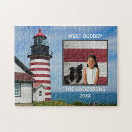 Custom Family Foto West Quoddy Lighthouse Puzzle