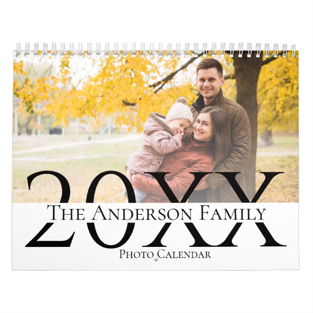 Custom Family Fotos Year 20XX Calendar Kalender (Titelbild)