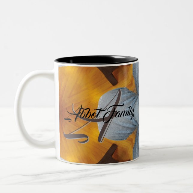 Custom Family Gold Graues Geschenk Hot Cocoffee Cu Zweifarbige Tasse (Links)
