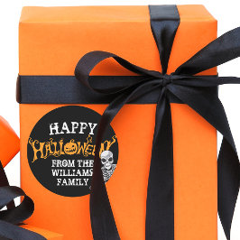 Custom Family Halloween Annual Party Skelett Runder Aufkleber