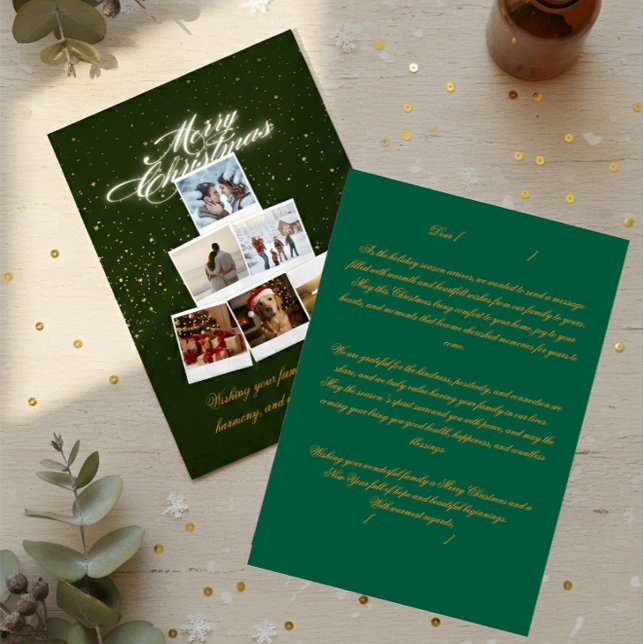 Custom Family Holiday Card – Photos & Message Dankeskarte (Von Creator hochgeladen)