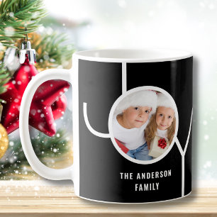 Custom Family Holiday Weihnachten Foto Black Coffe Kaffeetasse