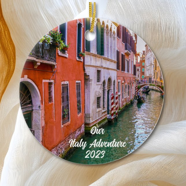 Custom Family Italien Trip Foto Weihnachtsbaum Keramik Ornament (Von Creator hochgeladen)