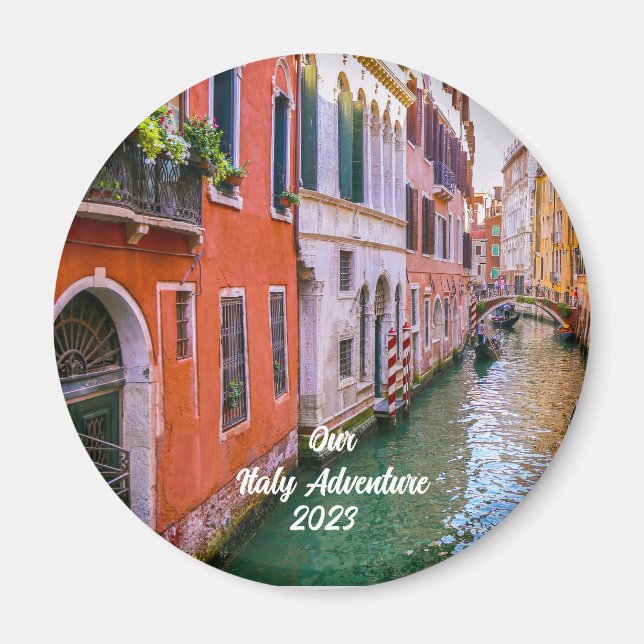 Custom Family Italy Trip Photo Christmas Tree Magnet (Vorne)