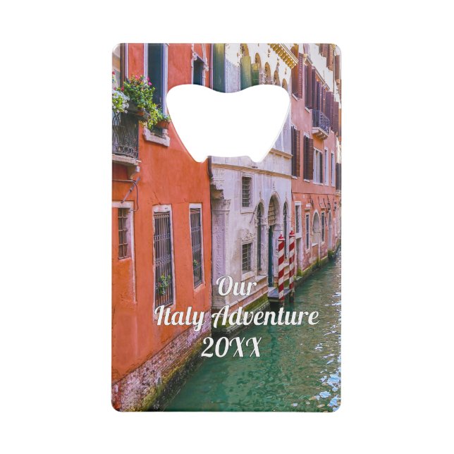 Custom Family Italy Trip Photo  Geldbeutel Flaschenöffner (Vorderseite)
