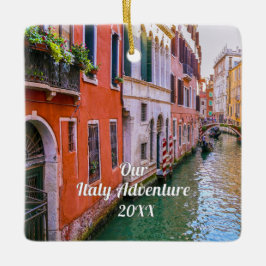 Custom Family Italy Trip Photo  Keramikornament