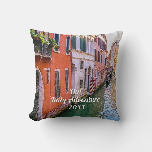 Custom Family Italy Trip Photo  Kissen (Vorderseite)