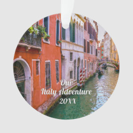 Custom Family Italy Trip Photo  Ornament