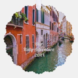 Custom Family Italy Trip Photo  Ornament Karte