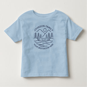 Custom Family Lake Camping Vacacation Group Matchi Kleinkind T-shirt