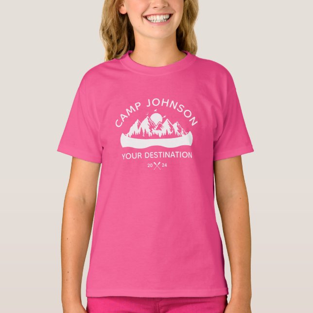 Custom Family Lake Camping Vacacation Group Matchi T-Shirt (Vorderseite)
