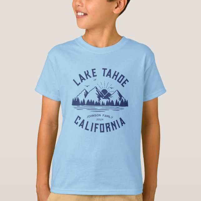 Custom Family Lake Camping Vacacation Group Matchi T-Shirt (Vorderseite)