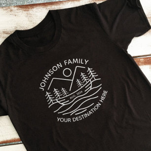 Custom Family Lake Camping Vacacation Group Matchi T-Shirt