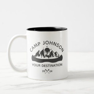 Custom Family Lake Camping Vacacation Group Matchi Zweifarbige Tasse
