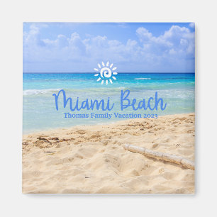 Custom Family Miami Beach Weihnachten Magnet