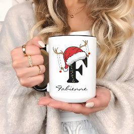 Custom Family Monogram Holiday Mug for Friends Tasse