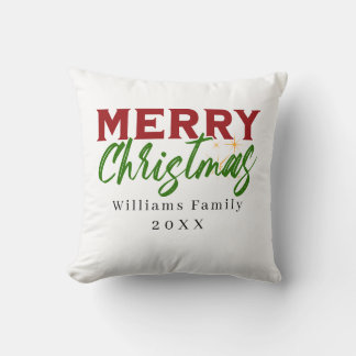 Custom Family Name Christmas Pillow Kissen
