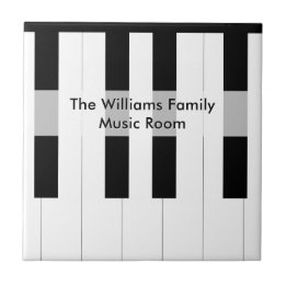 Custom Family Name Piano Keys Music Room Fliese