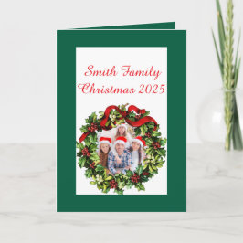 Custom Family Photo Christmas Card Karte