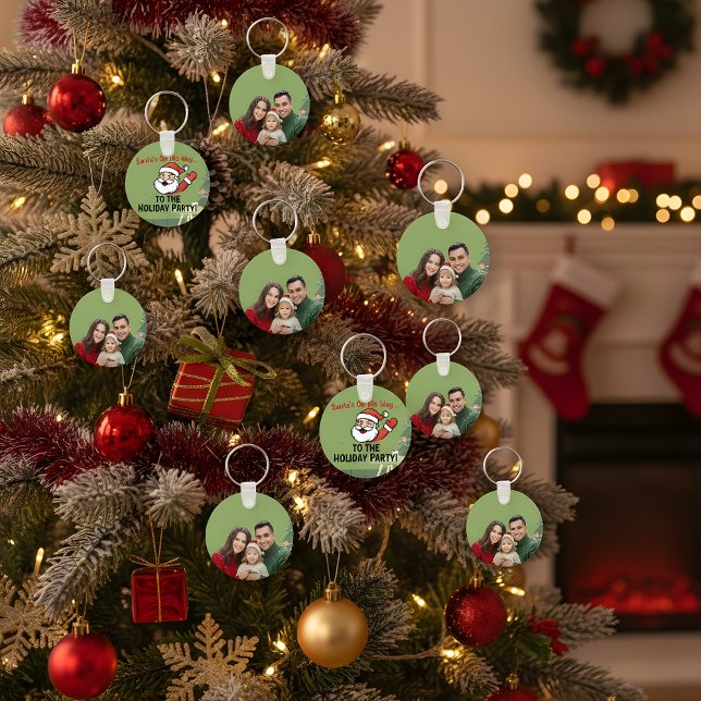 Custom Family Photo Christmas Keychain | Santa Bac Schlüsselanhänger (Von Creator hochgeladen)