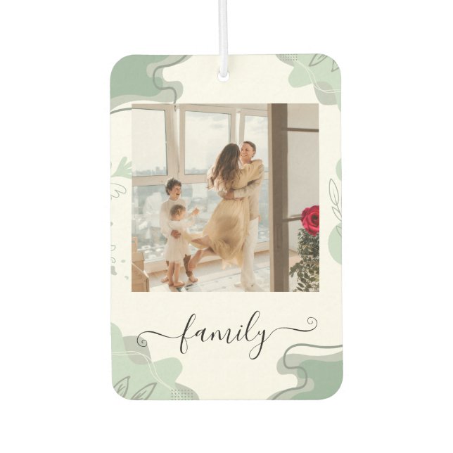 Custom Family Photo Freshener Autolufterfrischer (Vorderseite)
