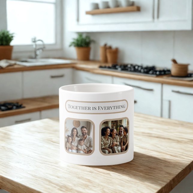 Custom Family Photo Mug – Together Is Everything Espressotasse (Von Creator hochgeladen)