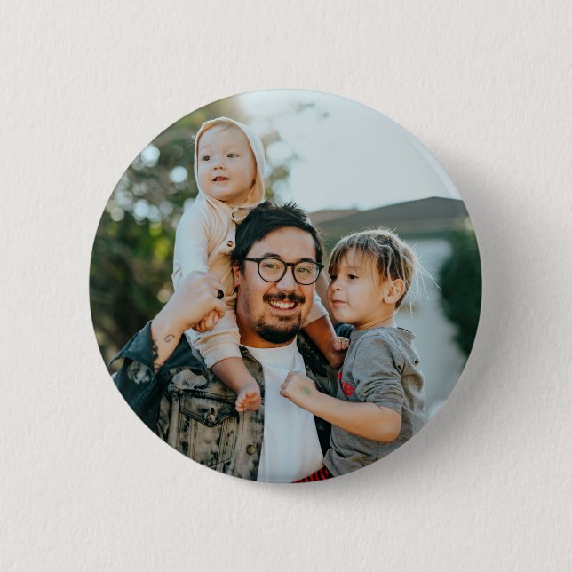 Custom Family Photo Personalized  Button (Vorderseite)